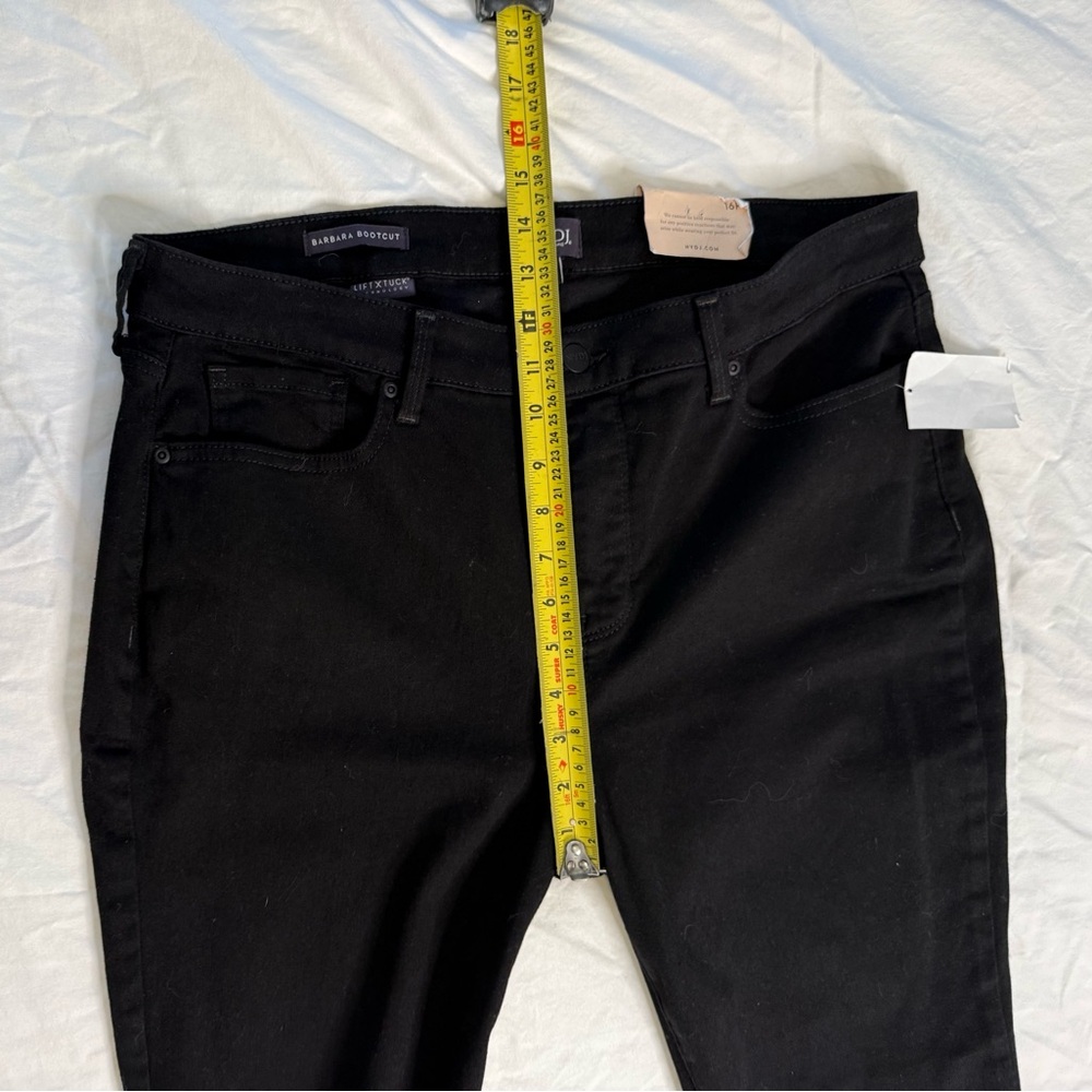 NWT NYDJ Barbara Bootcut Jeans 16P Black Lift Tuck Petite $139 Retail - Picture 11 of 13